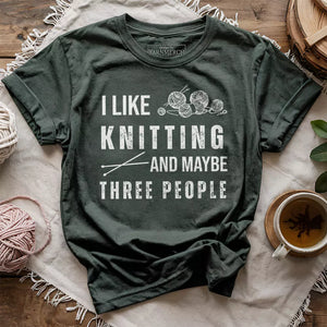 Knitting & 3 People t-shirt