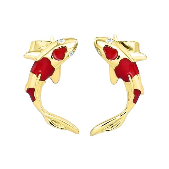 Koi Fish Stud Earrings