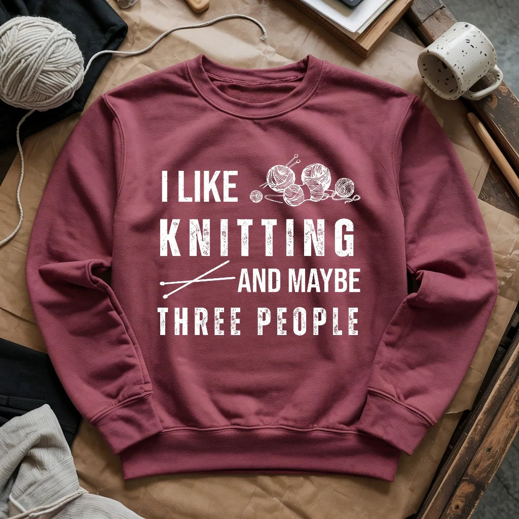 Knitting & 3 People Sweatshirt