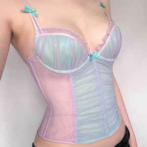 Mermaid Aesthetic Mesh Top