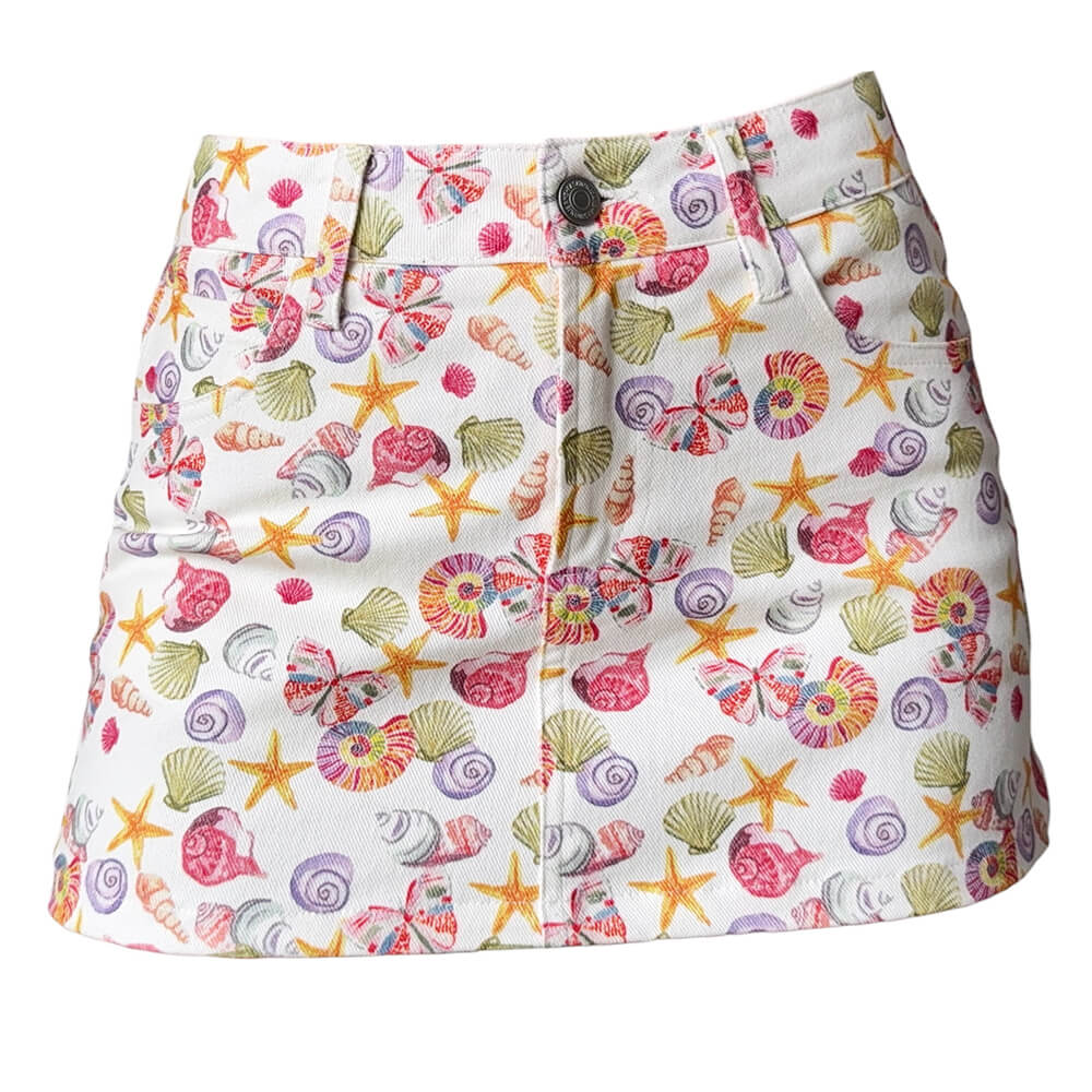 Mermaid Aesthetic Denim Mini Skirt