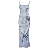 Mermaid Skeleton Print Dress