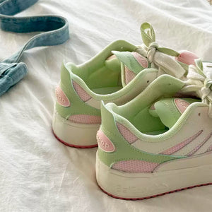 Mint Green Tulip Sneakers