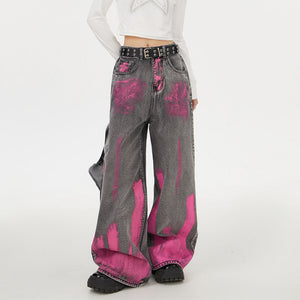Teenage Crush Graffiti Baggy Jeans
