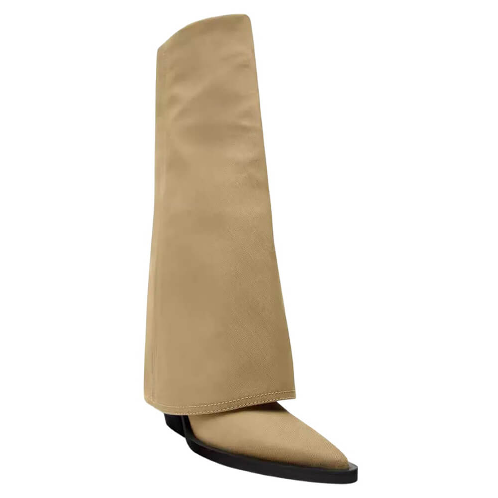 Pointed Toe Wide Calf Boots
