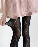 Preppy Argyle Pattern Tights