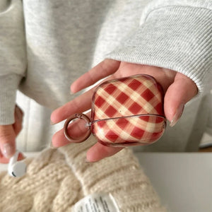 Preppy Style Plaid Airpods Case