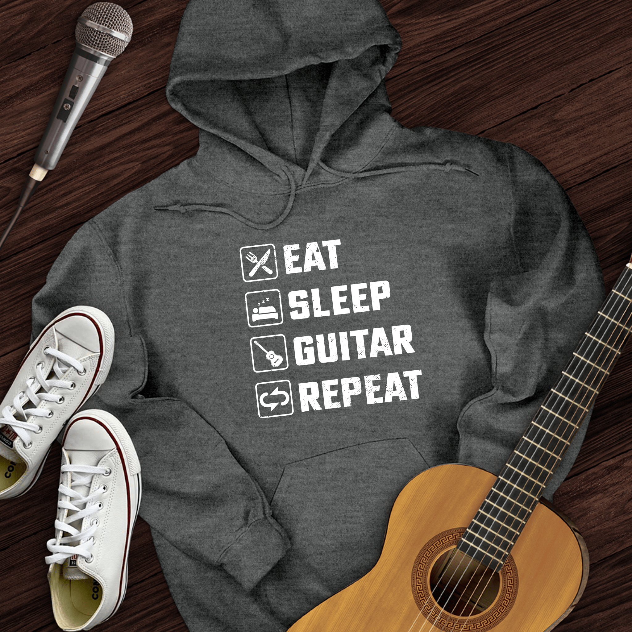 Eat, Sleep, Guitar, Repeat Hoodie