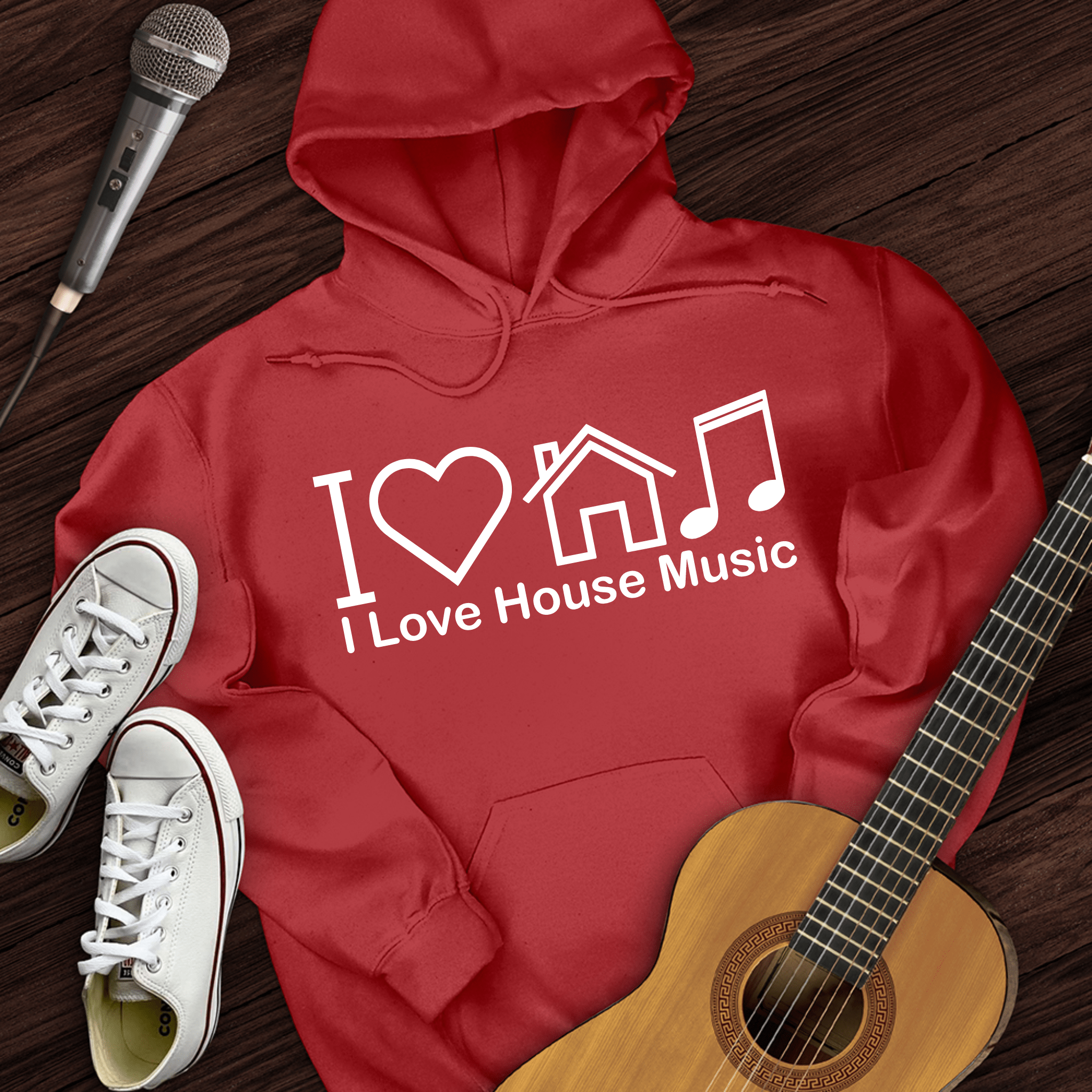 I Love House Music Hoodie