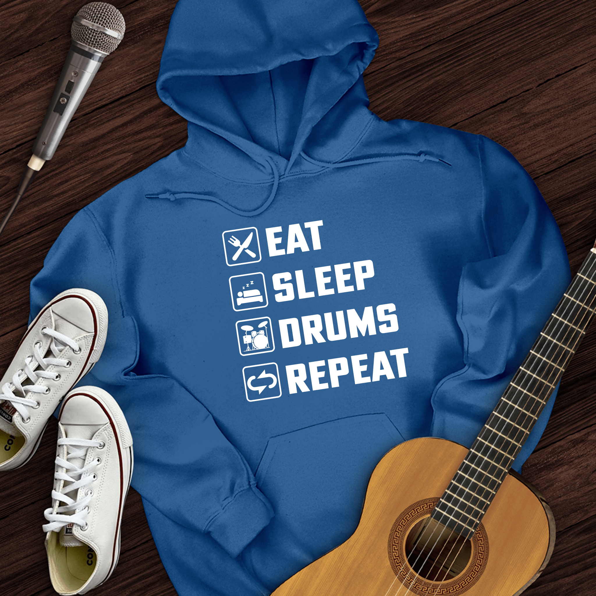 Eat, Sleep, Drums, Repeat Hoodie
