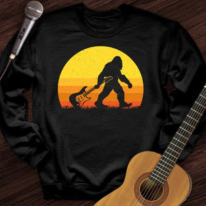 Bigfoot Dragging Guitar Crewneck