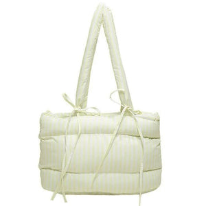 Puffer Striped Shoulder Bag