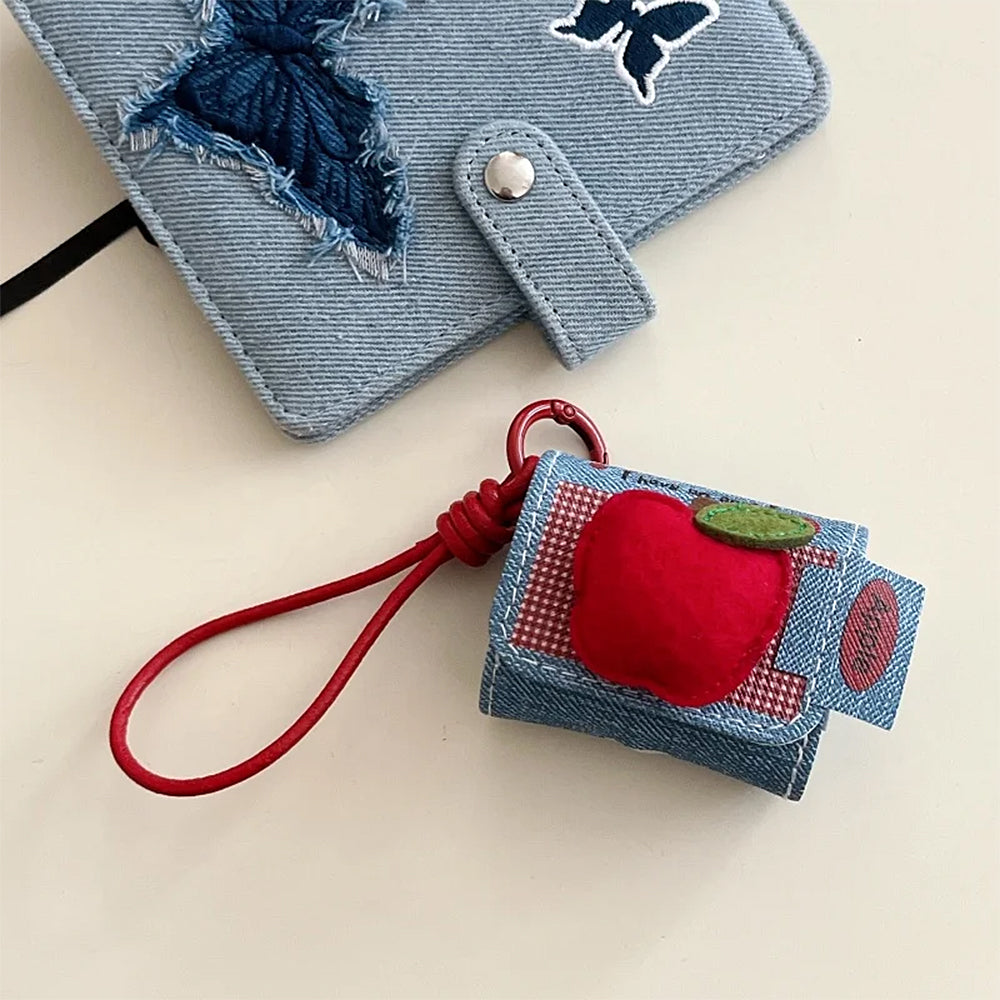 Red Apple Denim AirPods Case