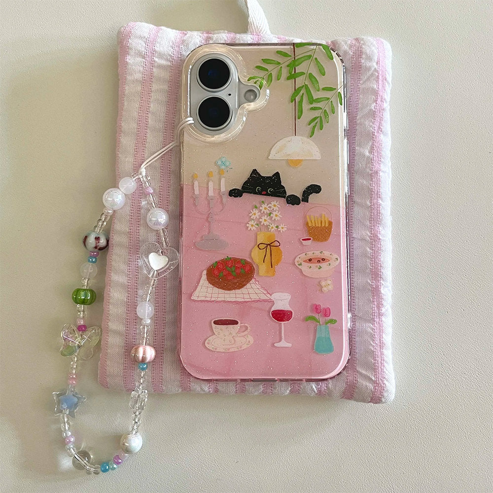 Sneaky Cat Aesthetic iPhone Case