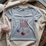 America Wool Lady V-neck