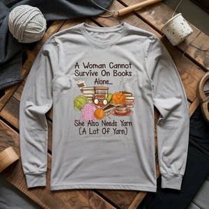 Books & Yarn Lover Long Sleeve T-shirt