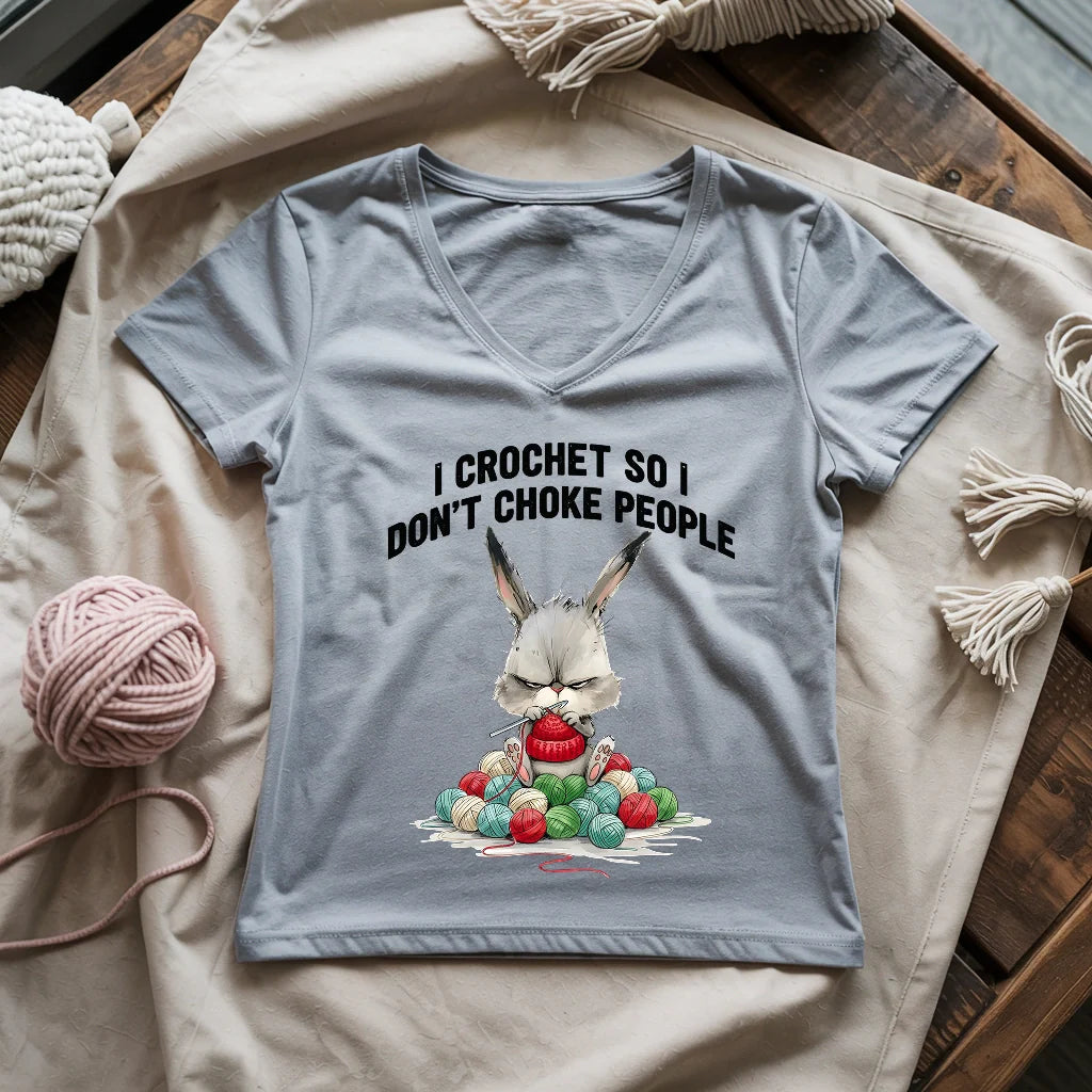 Crochet Not Choke Lady V-neck