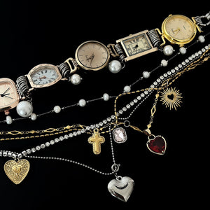 Vintage Layered Charm Necklace Set