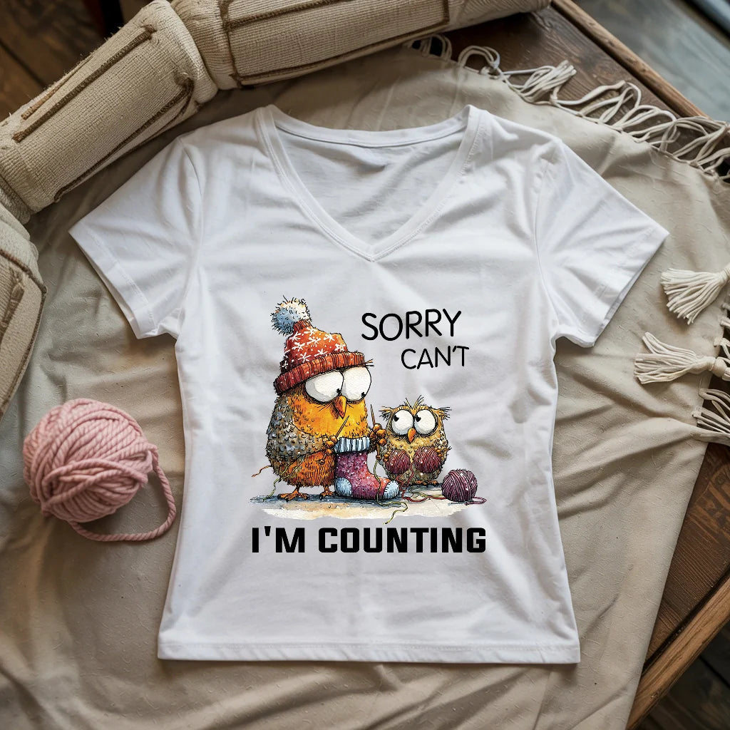 Sorry Cant Lady V-neck