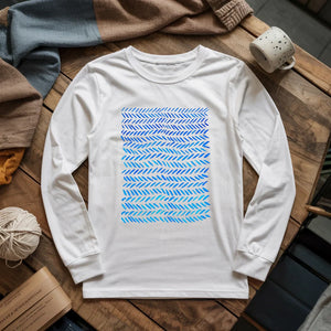 Watercolor knitting pattern Long Sleeve T-shirt