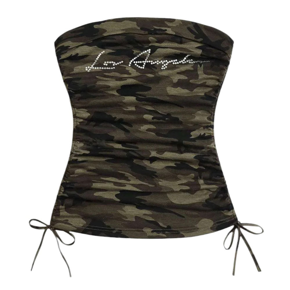 Y2K Camouflage Tube Top